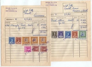 ITALIE - CONDINO - TRENTO / 1968 TIMBRES FISCAUX SUR 2 FACTURES (ref 3854) - Picture 1 of 1