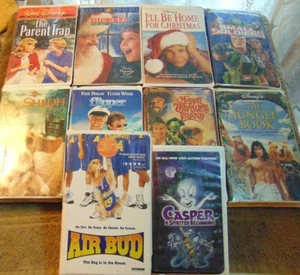 Lot of 10 ASSORTED Family Film VHS Tapes - Walt Disney The Muppets Flipper + - Imagen 1 de 1