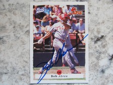 Astros Bob Abreu Signed Autographed 1995 Best Minor League Tucson Toros Mint