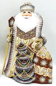 Alkota Russian Genuine Wooden Collectible Santa "General  Antonuk", 12" - Picture 1 of 2