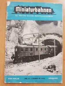 MINIATURBAHNEN Modellbauzeitschrift Nr.11 BAND 4 / 1952 MIBA VERLAG - Picture 1 of 5