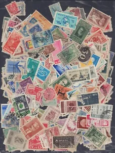 Brasilien 1900 - 1990 Kiloware Lot von 1000 Briefmarken mit wiederholten Marken - Bild 1 von 1