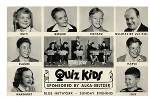 1950s Quiz Kids Radio Show Advertising B&W Photo Postcard #972 - Picture 1 of 2
