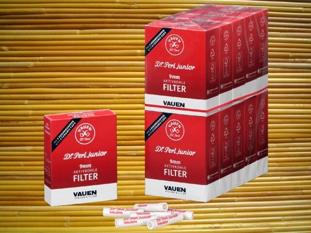 Vauen Dr. Perl Aktiv Kohle Pfeifenfilter 9 mm 400 St. ANGEBOT 10 x 40 Stück - Bild 1 von 1