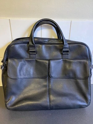 Aunthentic Dunhill Vintage Briefcase 2WAY Shoulder Bag Leather Black Used - Image 1 of 4