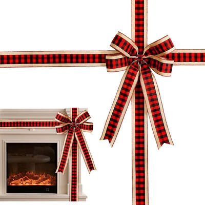 Christmas Cabinet Ribbons Bows Festive Ribbon Bow For Christmas Door Decor New - image 1 of 4