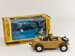 BRITAINS LTD 9785 Military AFRIKA KORPS Scout Car NAZI 1974 Missing Soft Top #V8 - Picture 1 of 24