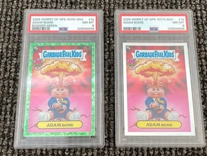2 Rare GPK Adam Bomb PSA 8! GREEN & BASE 2025 Worst Of 40th Anniversary #1a! - Picture 1 of 4