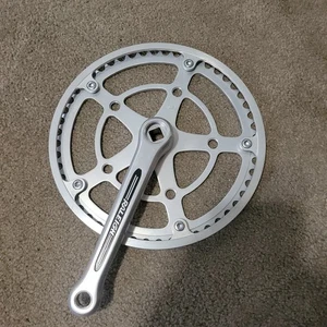 Vintage NOS Raleigh SR 165mm 3 pezzi manovella braccio bici strada 52 denti protezione catena - Foto 1 di 8