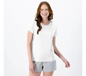 Hanes Sport Cool DRI T-shirt donna performance bianca taglia M - Foto 1 di 5