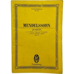Mendelssohn Quartet for Strings A Minor Op 13 Eulenburg Edition 68 Score  - Picture 1 of 6