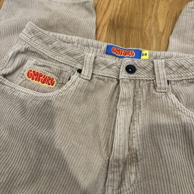 Pantalones Empyre Relax Pana Pierna Ancha Caqui 28 Patinador Sueltos Calce Suelto Y2K Foto 1 de 4