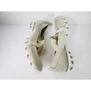 (JL) Skechers Bikers Women's Shoes Size 11 Leather Mesh X-Strap Flats Sneakers - Picture 1 of 8