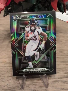 Panini Obsidian #125 2021 Javonte Williams grabado eléctrico verde RC/50 - Imagen 1 de 4