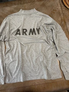 U.S. ARMY PT LONG SLEEVE T-SHIRT Turtleneck GREY XLarge (46/48) - Picture 1 of 7