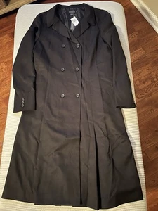 PENDLETON 12 Double Breasted Coat Dress Virgin Wool Black Made In USA Career NWT - Picture 1 of 6