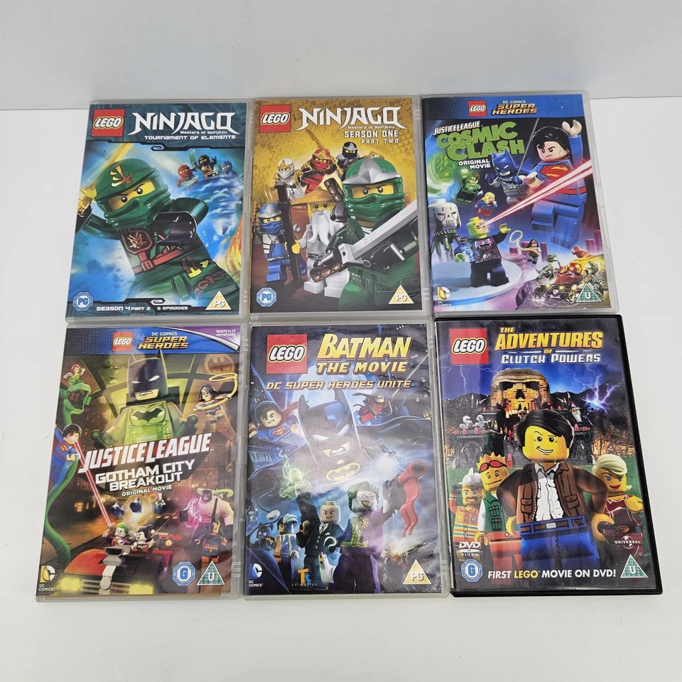 X6 Lego Dvd Bundle, Star Wars, Ninjago, Clutch Powers, Dc, Batman, Lego Movie - Image 1 of 4