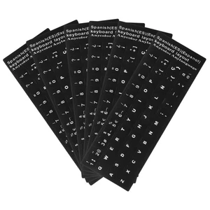  6 Sheets Waterproof Keyboard Stickers for Computer Alphabet Number - Afbeelding 1 van 12