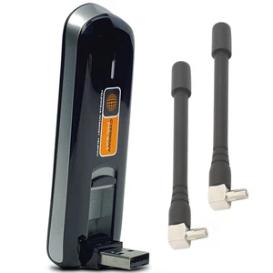 ENTSPERRT HUAWEI E3276s-150 4G USB DONGLE 150MBPS + 2 x ANTENNEN (SCHWARZ) - Bild 1 von 5