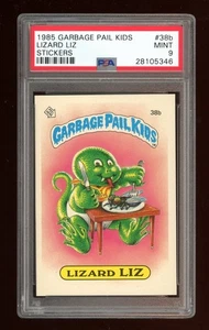 1985 Garbage Pail Kids #38b Lizard Liz Matte back Series 1 OS1 PSA 9 - Picture 1 of 2