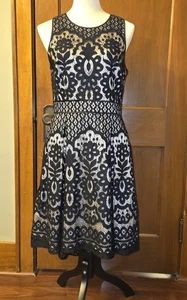 Vince Camuto Black Lace Dress Size 8 Whimsigoth Dark Academia Date Night EUC  - Picture 1 of 20