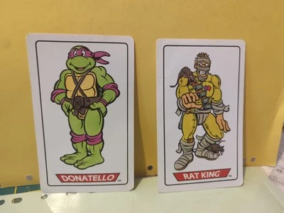 2 X Teenage Mutant Hero Turtles Card Game Waddingtons Vintage 1990 - Image 1 of 3