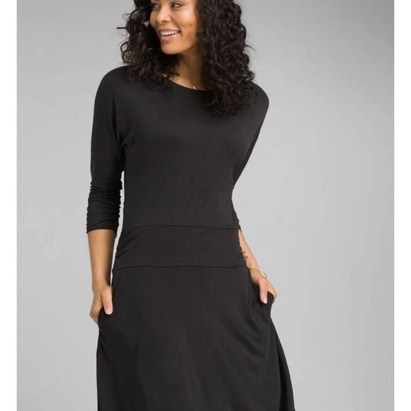 prAna 292399 Women's Simone Dress Black Size Large