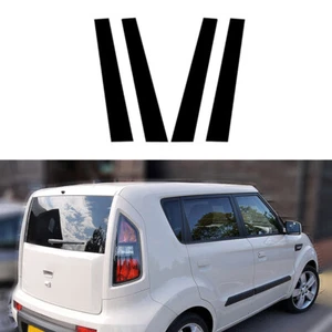 Glossy Black Window Door Pillar Post Trim Fits For Kia Soul 2010 2011 2012 2013 - Picture 1 of 19