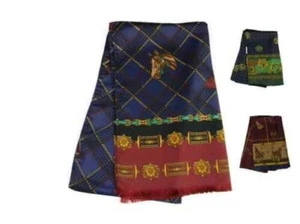 Écharpe Soie Homme Bleu Foulards Volant de Fantaisie Vert Beige Bordeaux - Imagen 1 de 13