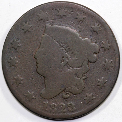1823/2 1c N-1 Matron Head Large Cent Cover