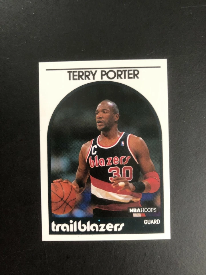 1989 TERRY PORTER NBA Hoops Portland Trailblazers  Basketball Card # 105 - Image 1 of 4