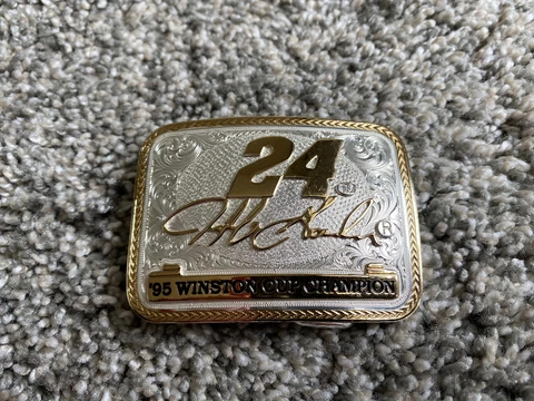1995 Montana Silversmiths Jeff Gordon NASCAR Champion Belt Buckle Cover