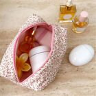Pink Floral Makeup Bag Travel Skincare Storage Zipper Bag Portable Storage Ba ZM