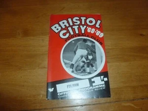 Programa BRISTOL CITY - Temporada 1968/1969 - No 19 - Fecha 01/03/1969 v Fulham - Imagen 1 de 4