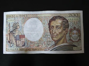 Banknoten 200 Francs Montesquieu (1990)  - Bild 1 von 2