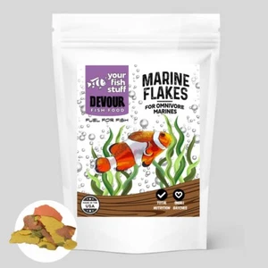 YFS Devour Marine Saltwater Flakes Bulk Aquarium Fish Food 6oz - Picture 1 of 2