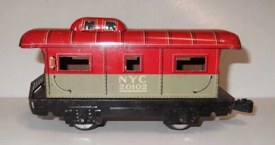 Vintage Marx Tin Litho O Gauge New York Central Caboose 20102 * Knuckle Coupler - Image 1 of 4