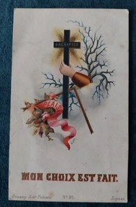 Image pieuse souvenir de sous diaconat 1887 - Picture 1 of 2