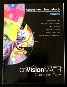 1st Grade - Pearson enVision ASSESSMENT SOURCEBOOK - Common Core (2012) - Picture 1 of 8