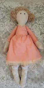 Ukrainisches Baby Mädchen Tilda lockiges Haar Puppe Innenraum Baumwolle Stoff Textil - Bild 1 von 2