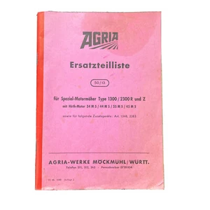 AGRIA Ersatzteilliste mit Hirth-Motor 34 M 5 / 44 M 5 / 35 M 5 | 45 M 5 - Bild 1 von 2