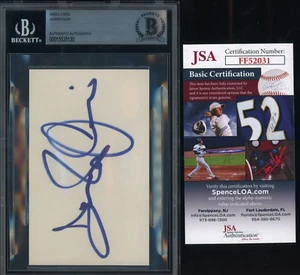 Autógrafo firmado JAMIROQUAI (Jay Kay) automático 3"x5" tarjeta índice losa BAS JSA certificado de autenticidad - Imagen 1 de 2