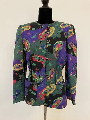 Jaqueta Blazer Feminina Vintage Retrô Ungaro Parallele Paris EUA 8 - Imagem 1 de 4