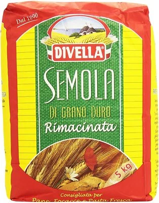 DIVELLA SEMOLA DI GRANO DURO RIMACINATA SACCHETTO DA 5kg IDEALE PER PANIFICAZION