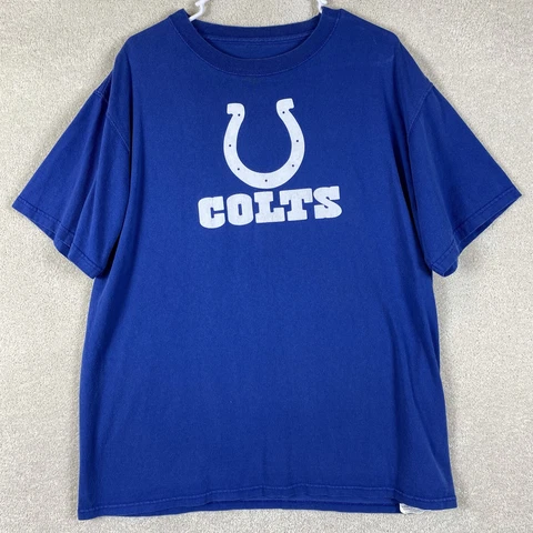 Indianapolis Colts Large T Shirt NFL Football Mens Size L Short Sleeve Shirt Cover