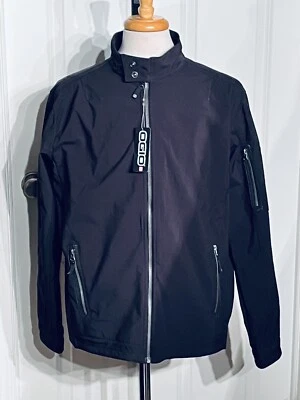 Ogio Men’s Full Zip Black Jacket Wind And Water Resistant Breathable Sz L NWT - Image 1 of 4
