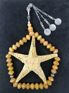 Islamic Prayer German Faturan Amber Rosary 33 Beads Handmade Tasbeeh - Imagen 1 de 9