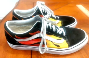 Zapatos Vans Flame Cuero Negro Gamuza - Hombre’s 8 / Mujer’s 9.5 – Y2K Vibes - Imagen 1 de 5