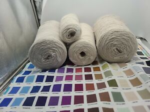 8 lbs 4 oz   Wool Warp Yarn Weaving  Skeins Bulk Craft Art Lot 800 ypp WHITES