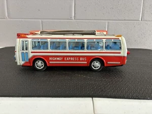 TN Nomura Tin Friction Highway Express Bus Tinplate with Box Made In Japan - Picture 1 of 9